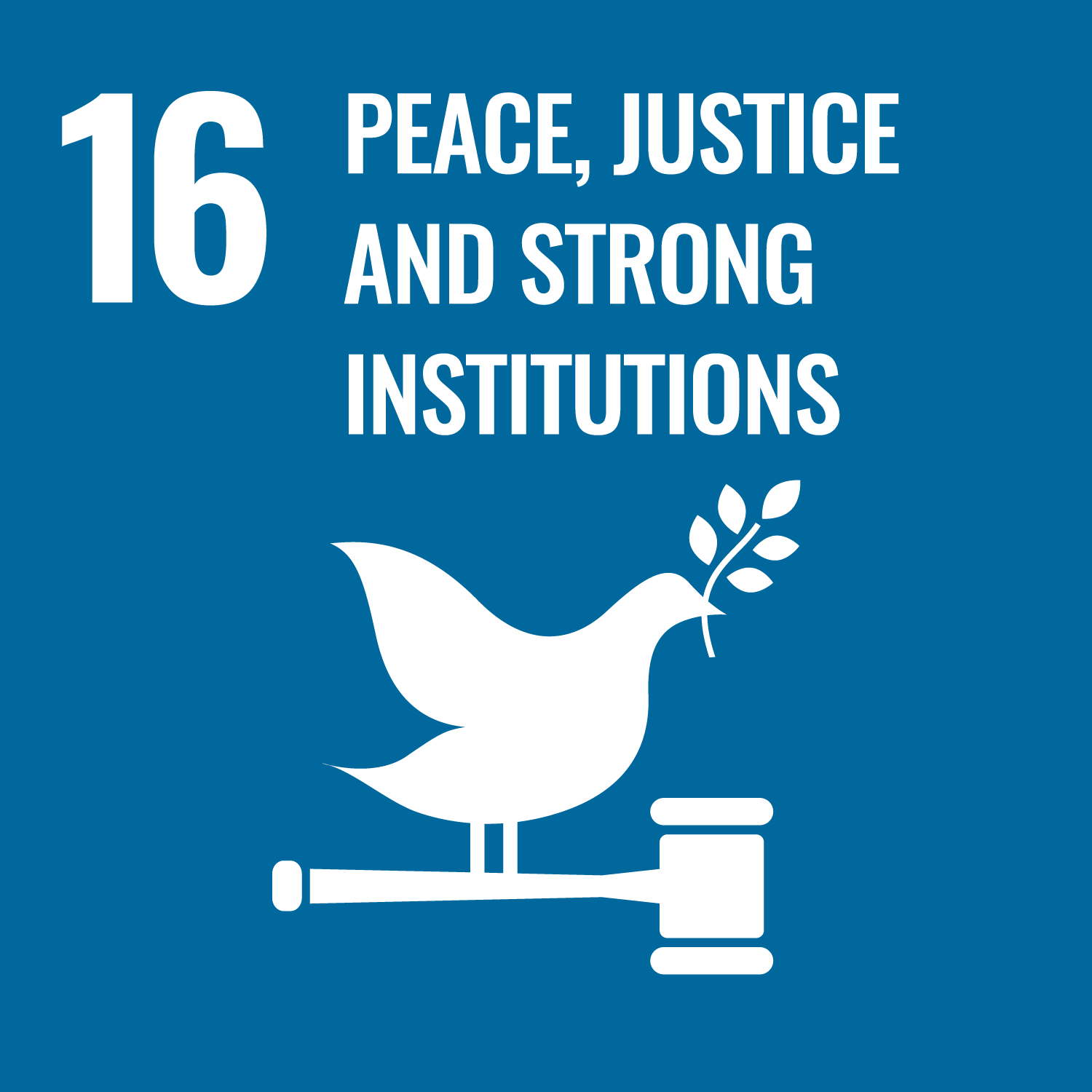 SDG 16: Peace, Justice and Strong Institutions Graphic